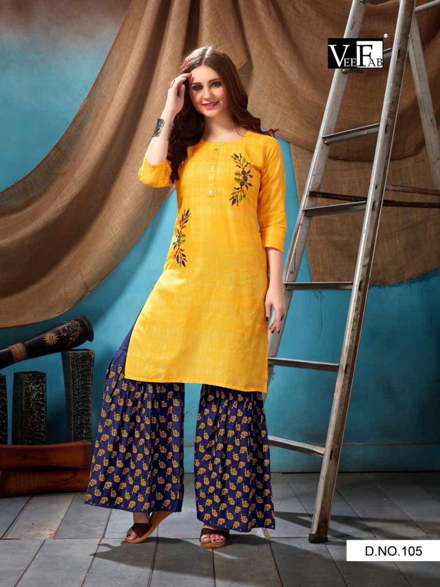 Style In Cotton Satin Kurti Clothing Set Style In Cotton Satin Kurti Clothing Set